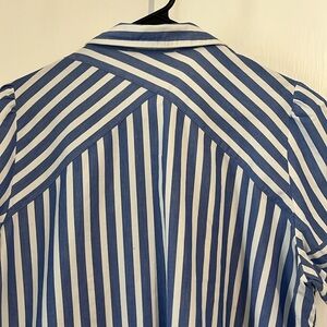 Blue/white striped dress